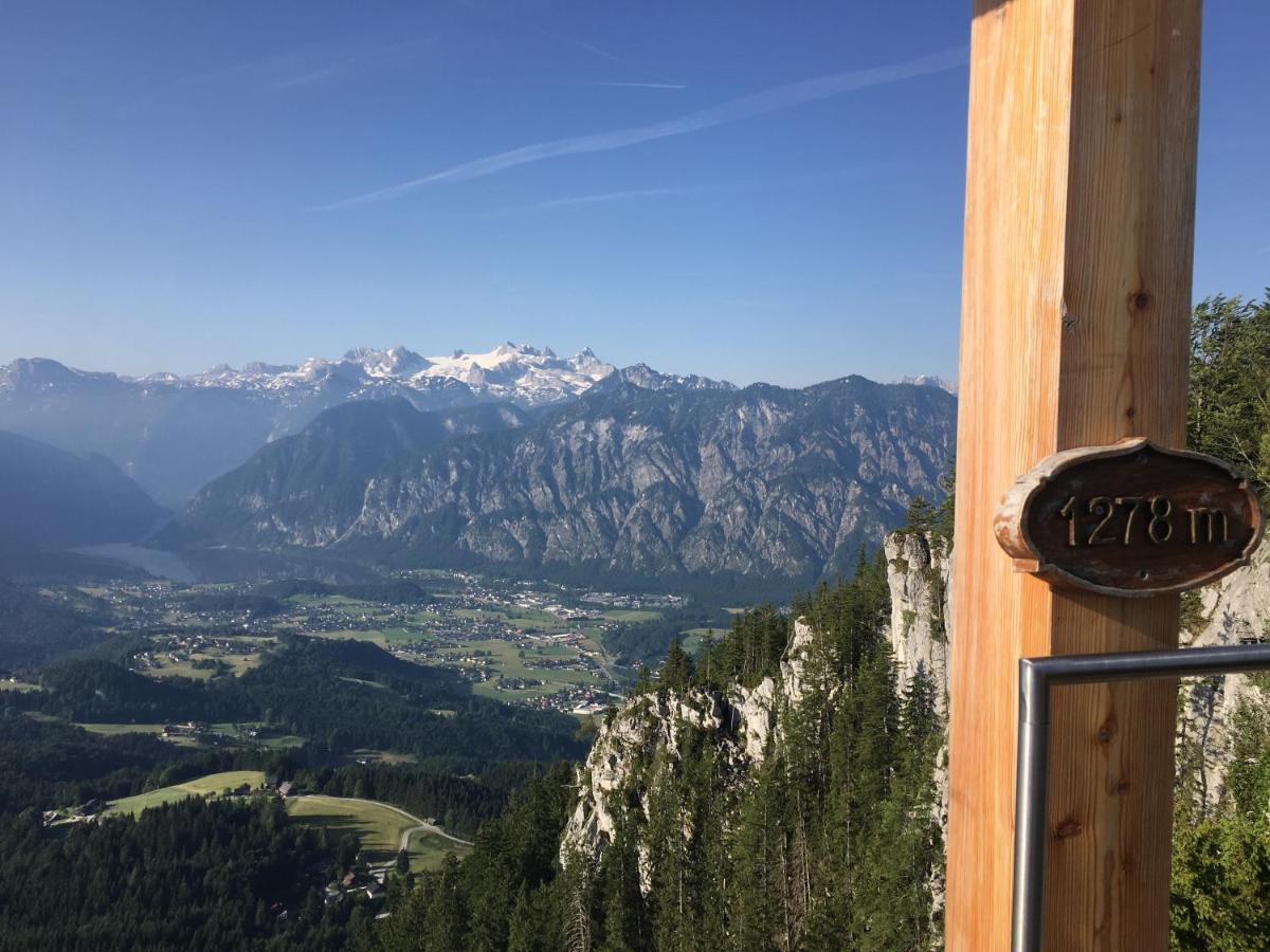 Ferienwohnung Stoablick - barrierefrei mit Bergblick Bad Goisern am Hallstättersee Exterior foto